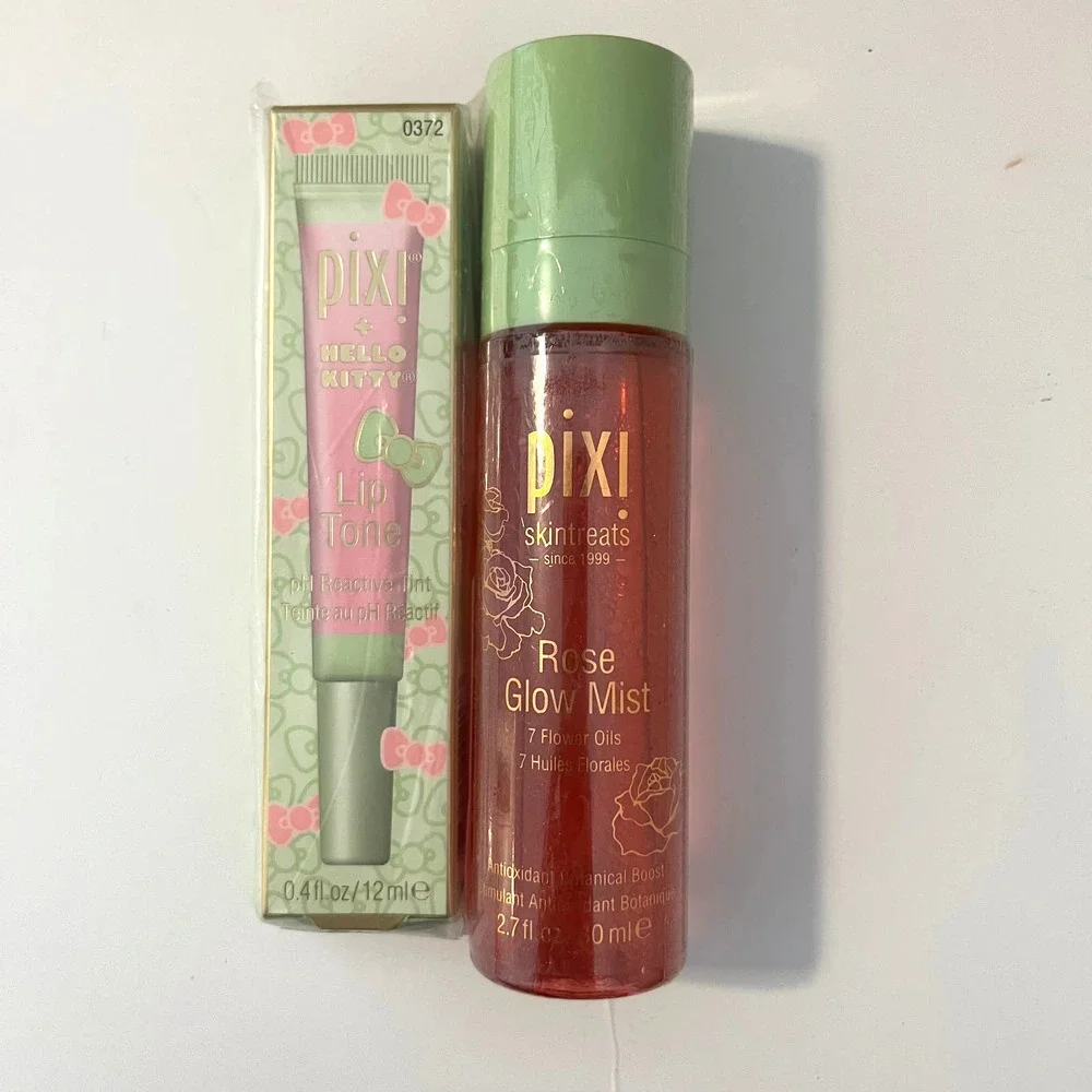 Pixi X Hello Kitty Lip Gloss & Rose Glow Mist Set